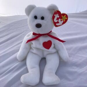 Valentino Bear, Ty Beanie Baby! Retired Valentines Gift, Toy Bear Christmas Gift